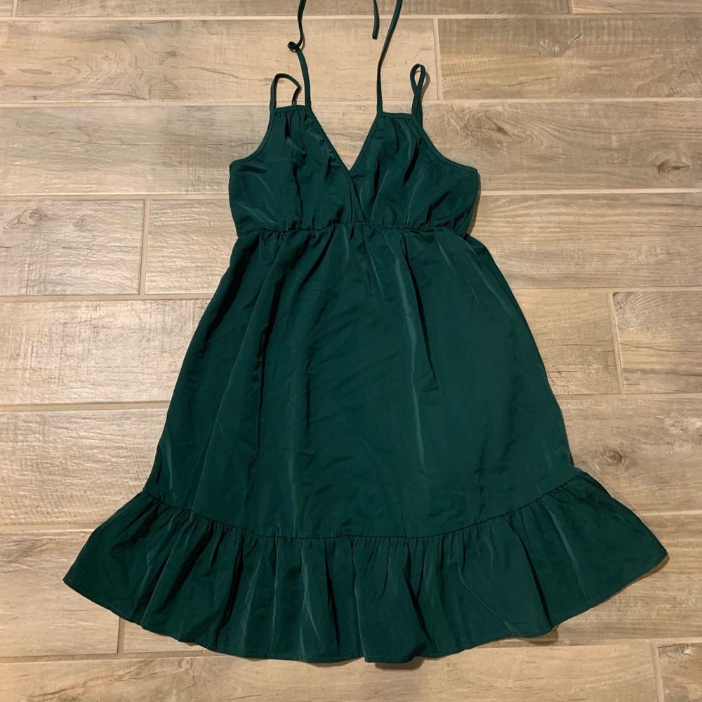Emerald green summer dress